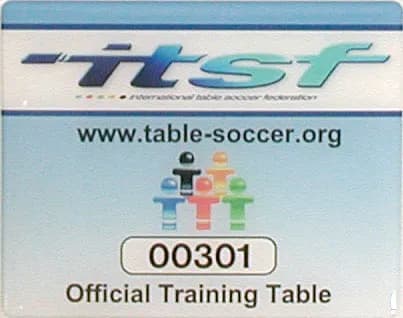 Garlando Pro-Champion Tischfussball mit schwarzem Korpus und Glas-Spielfeld, offizieller ITSF-Turniertisch