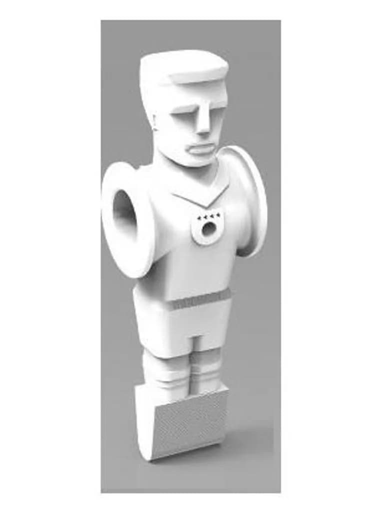 Art. F2.03.05.P40W    Kickerfiguren Kickerpuppen Ullrich mit Gewicht Weiss