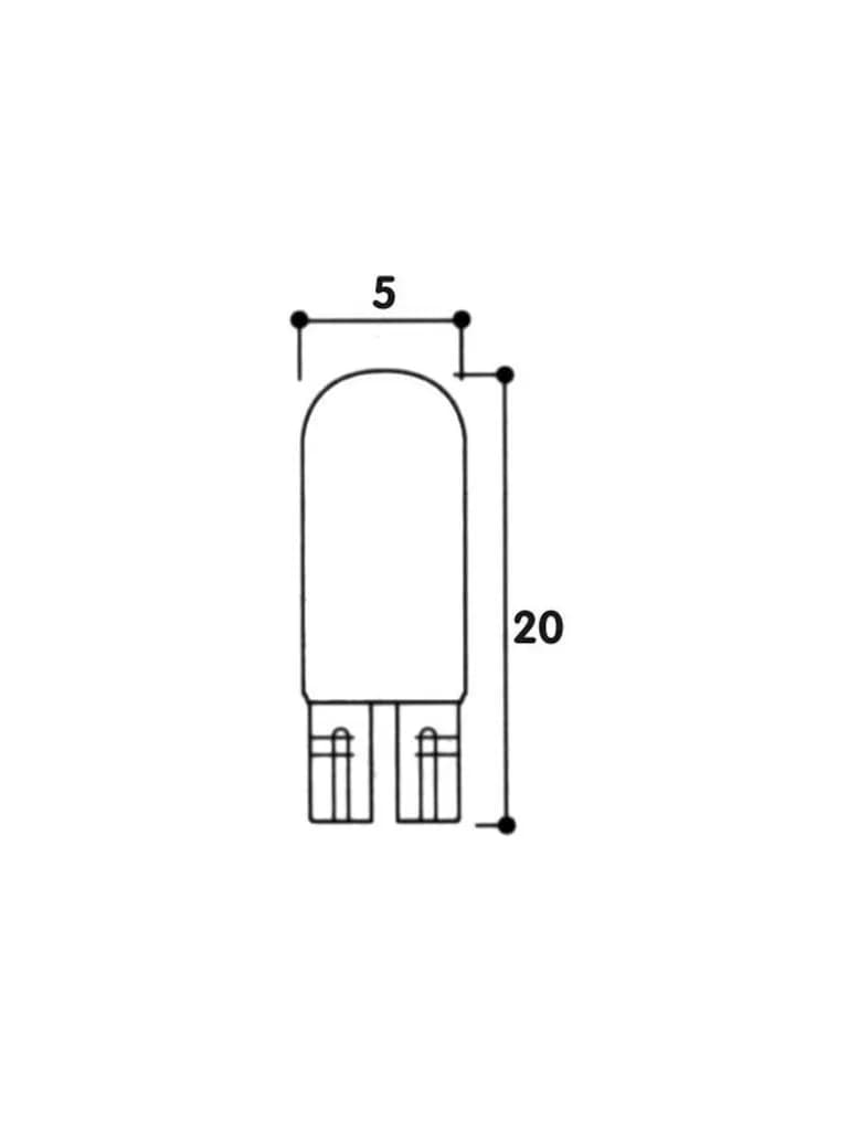 Art. F7.10.02.FL-144.   Mini Glassockellampe T5 12Volt