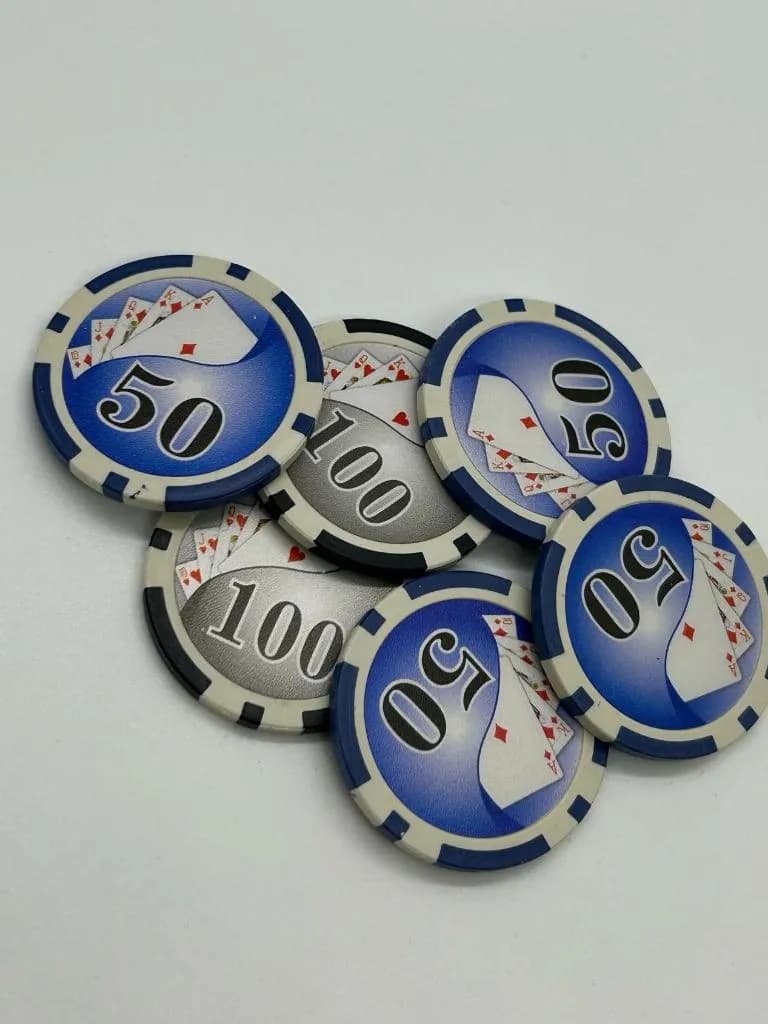 Poker Jetons aller Grössen 50 Stck. 1 Set.