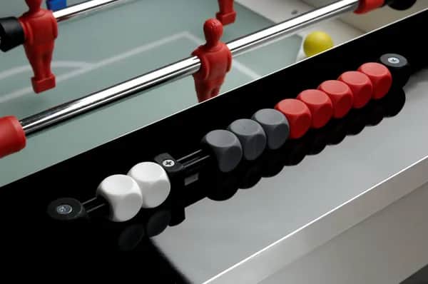 Garlando Pro-Champion Tischfussball mit schwarzem Korpus und Glas-Spielfeld, offizieller ITSF-Turniertisch