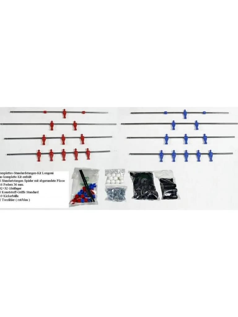 Art. L.1120 Tischfussballstangen-Kit "Outdoor" Wetterfest für Seitenwandstärke 22-30mm